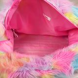 TEMA2 - Justice Fuzzy Rainbow Emoji Carry-On Luggage (sorry, no shipping)