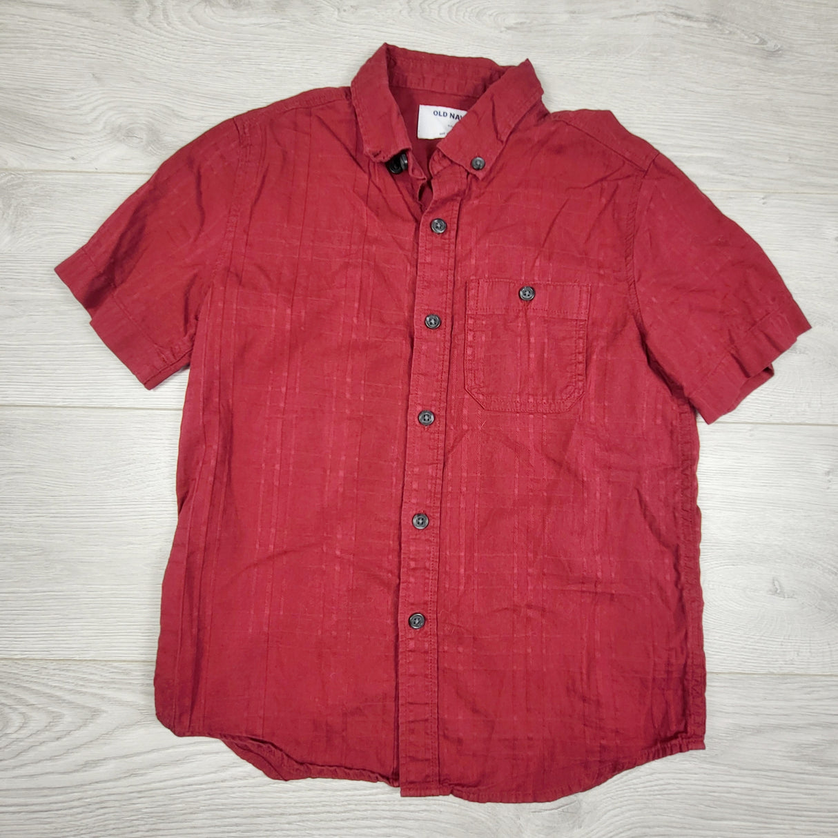 TCLW1 - Old Navy red button down shirt. Size 8