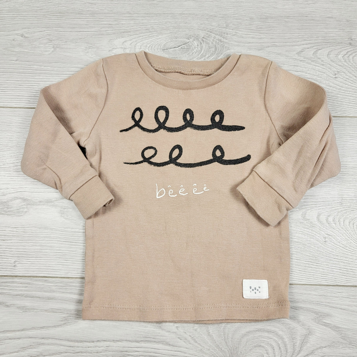 KAMG22 - Gagou Tagou doodle pattern long sleeved top. Size 12 months