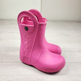 DAMO2 - Crocs pink "Handle Ir" rain boots. Size 11