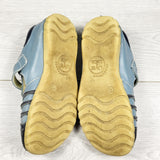 DAMO2 - Livie and Luca blue leather "Sagan" zebra shoes. Size 13