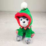 RXC - Holiday Time plush Husky in elf hoodie