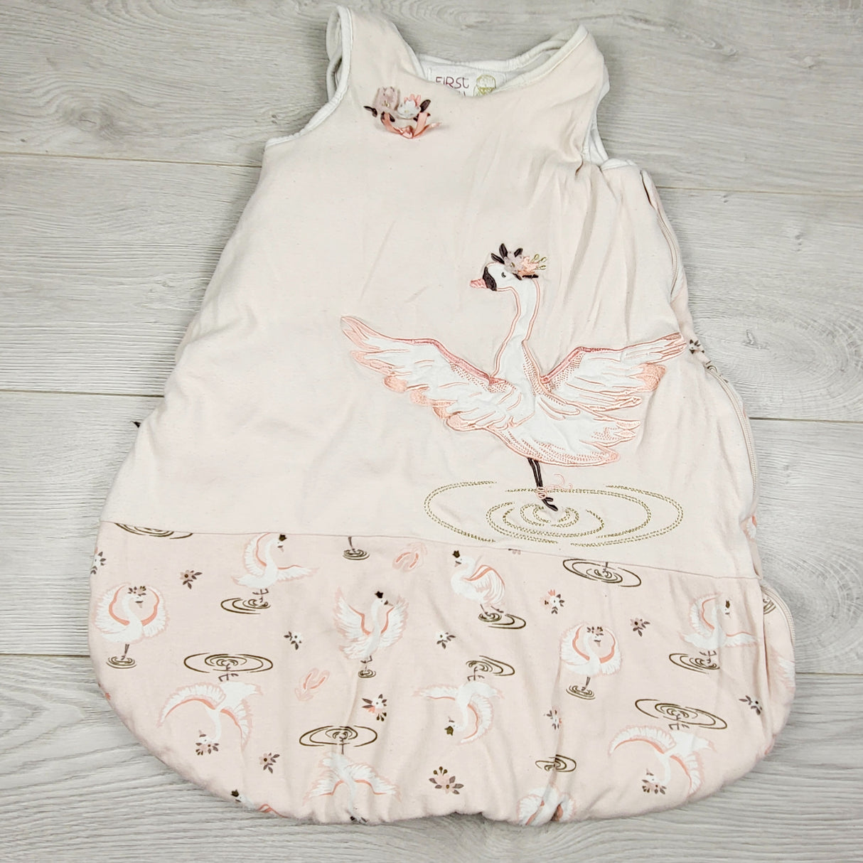 RXC22 - First Wish pink flamingo sleep sack. Size 6-18 months