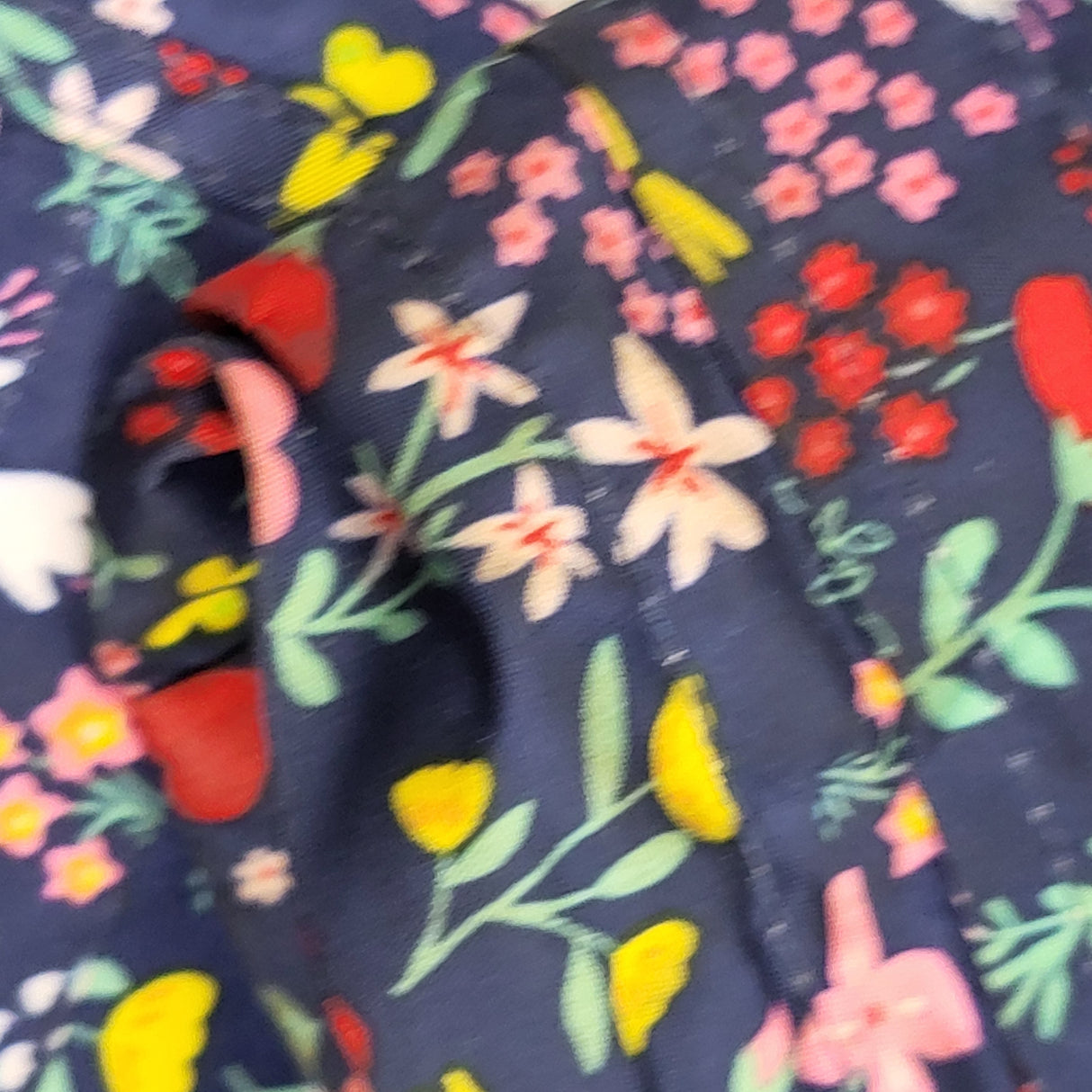 VIBU1 - Carters navy fleece lined floral print rain coat. Size 3T