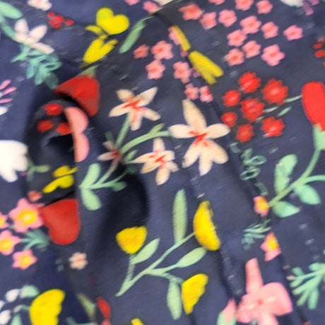 VIBU1 - Carters navy fleece lined floral print rain coat. Size 3T