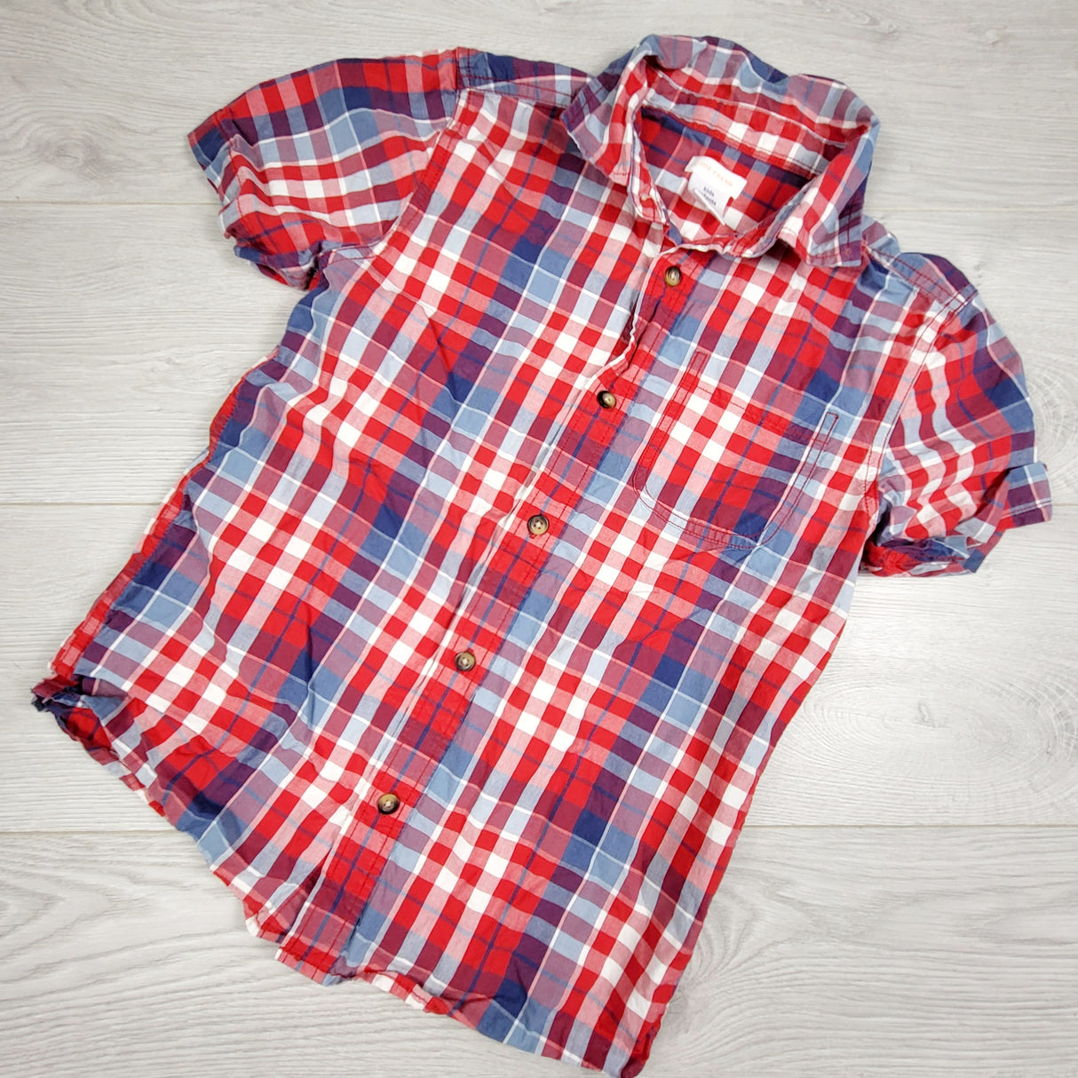 RABR1 - Joe red plaid button down shirt. Size 8