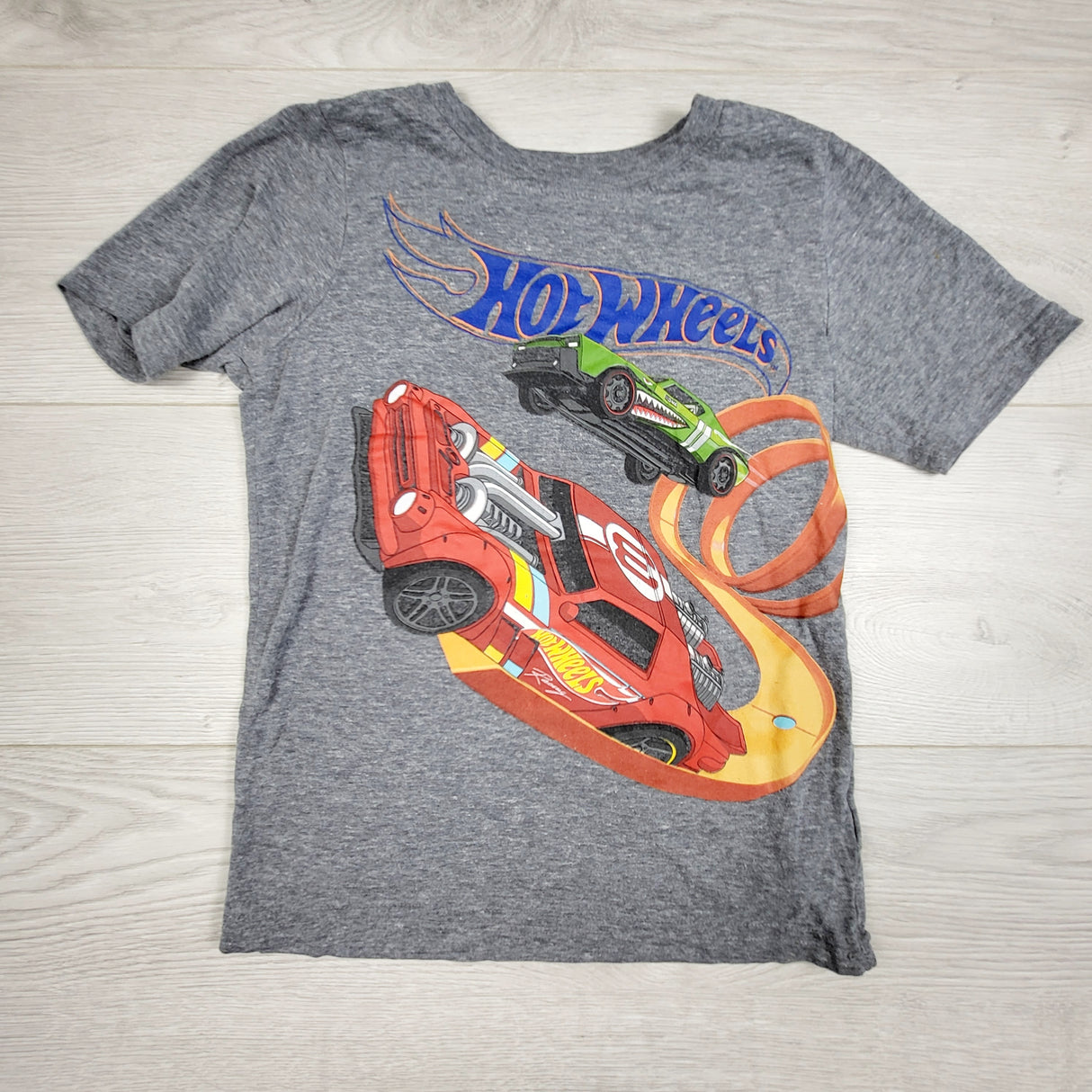 RABR1 - Grey Hot Wheels t-shirt. Size 7