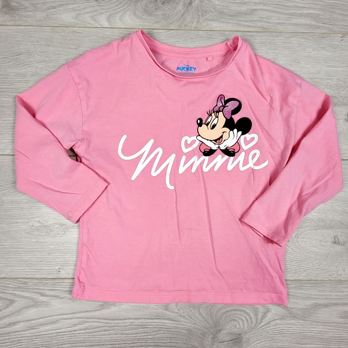 VIBU2 - Pink Minnie Mouse long sleeve top. Size 4/5T