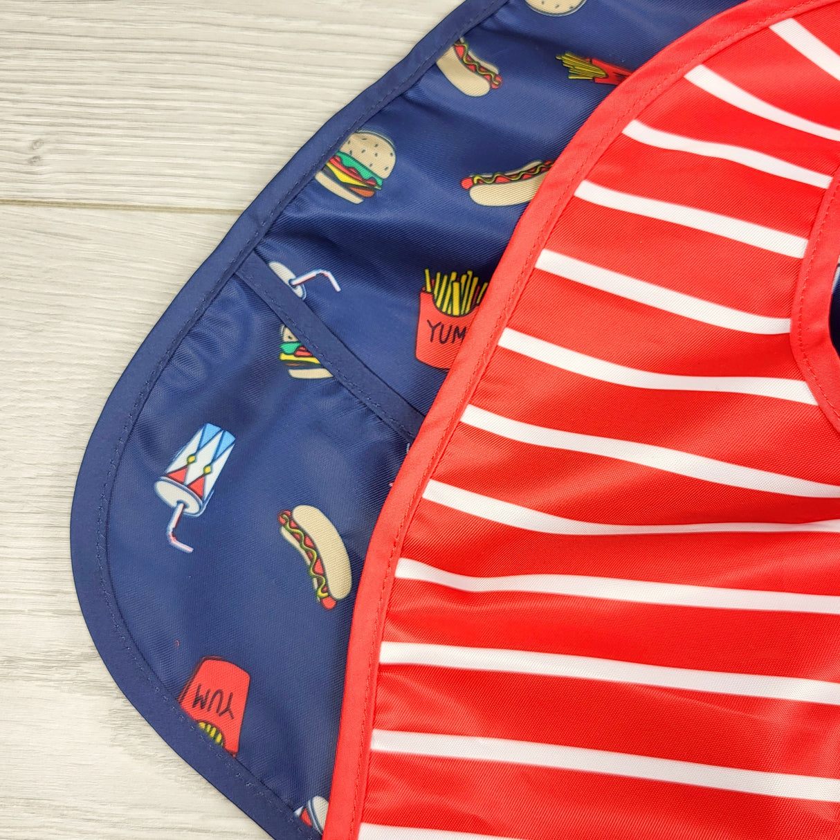 KAMG3 - Carters red and navy 2pc bib set