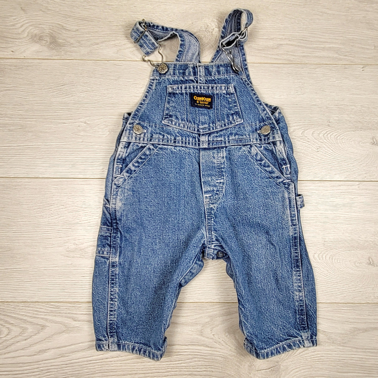 KAMG3 - Vintage 1990s Oshkosh denim overalls. Size 6-9 months