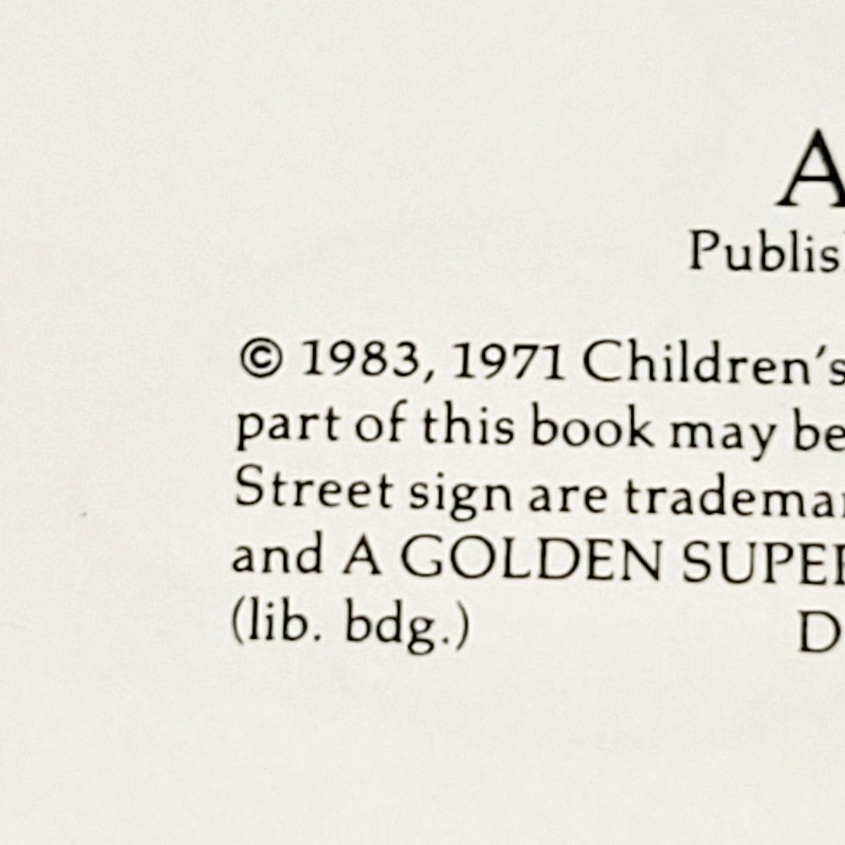 PBQ1 - Vintage 1983 People in Your Neighborhood Sesame Street book