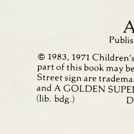 PBQ1 - Vintage 1983 People in Your Neighborhood Sesame Street book