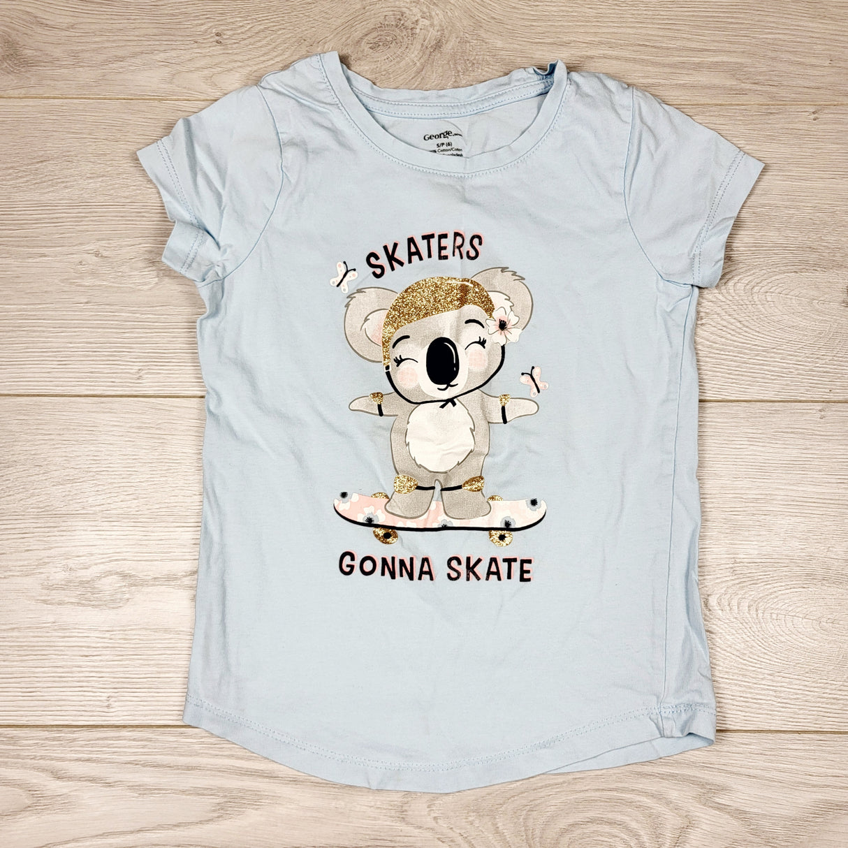 VIBU3 - George blue t-shirt with koala. Size 6