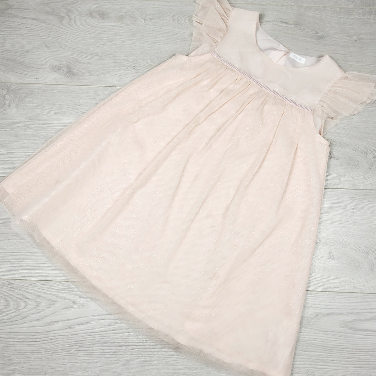 VIBU33 - Next pink sparkly special occasion dress. Size 6/7