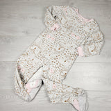 VIBU33 - Carters zippered fleece sleeper with owls. Size 4T