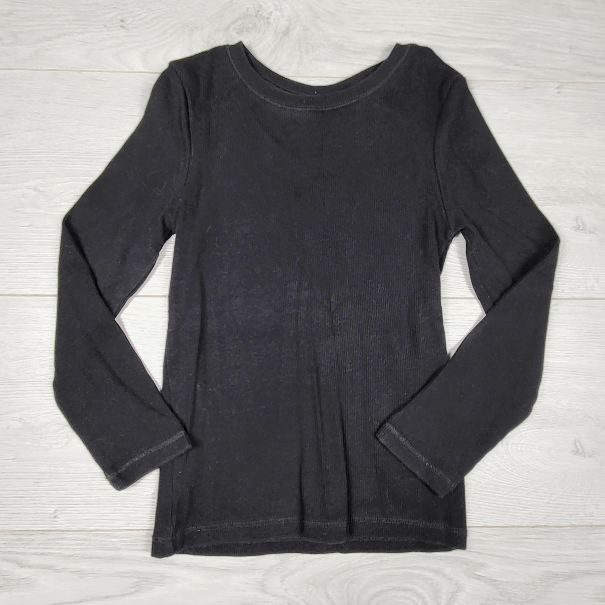VIBU33 - Next black rib knit long sleeved top. Size 5T