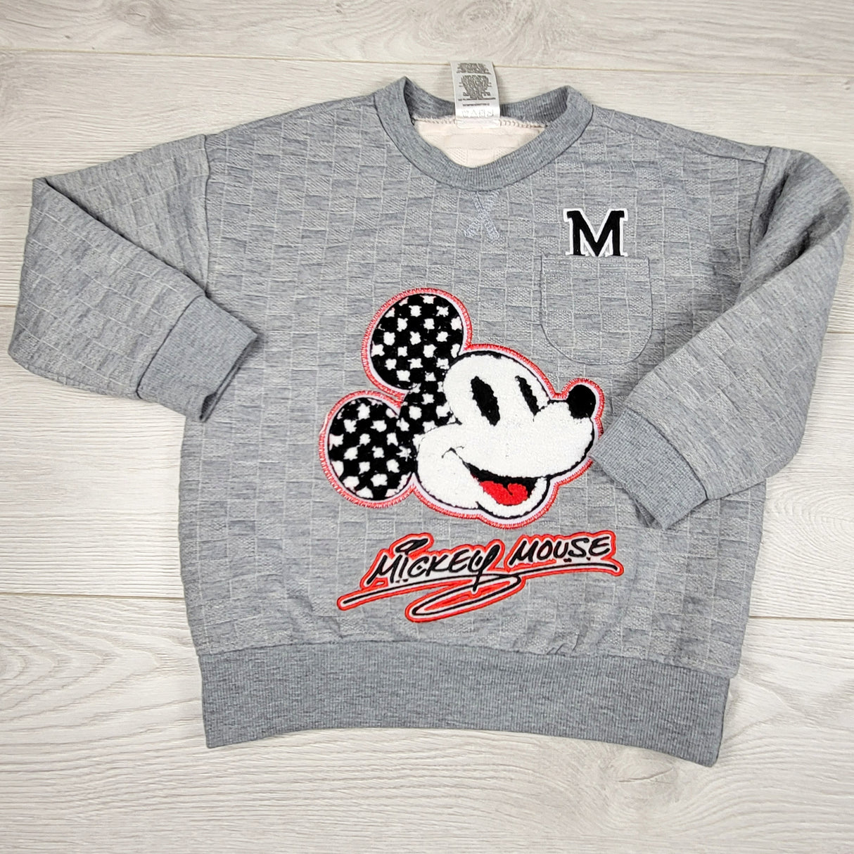 NORE11 - Grey quilted Mickey Mouse sweatshirt. Size 4T