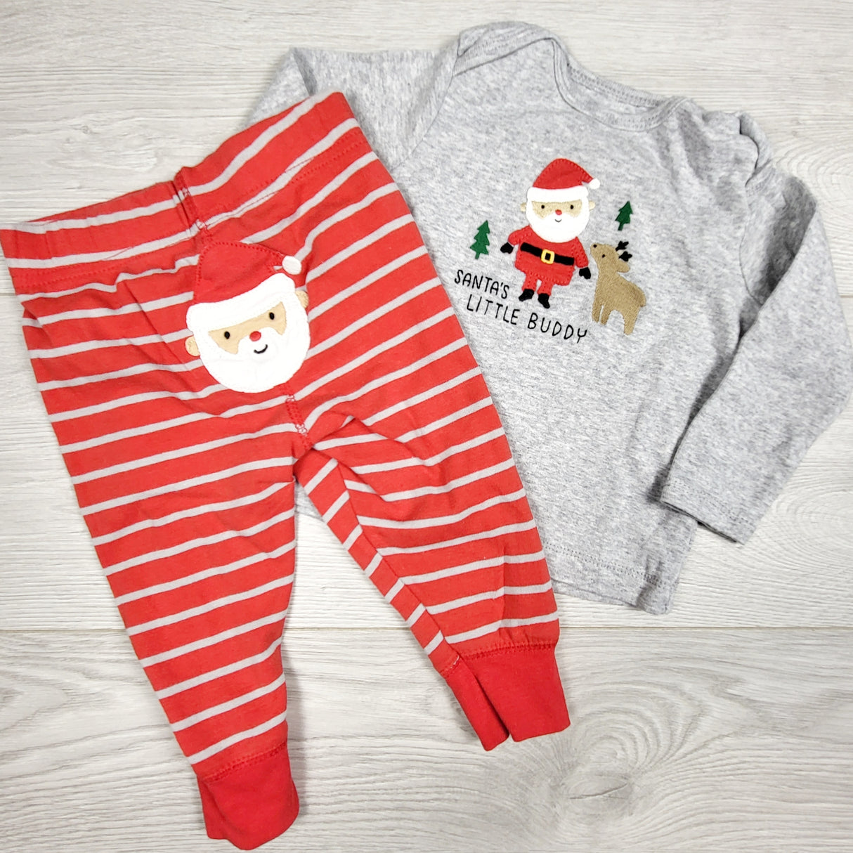 ROWB1 - Child of Mine 2pc Santa set. Size 6-9 months