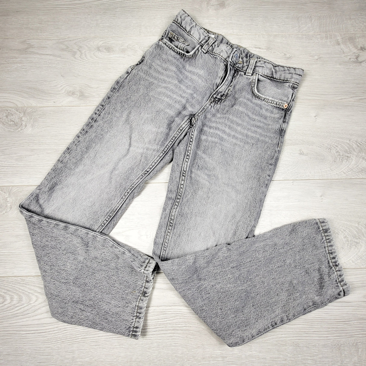 PS01 - Zara grey straight leg jeans. Size 11/12