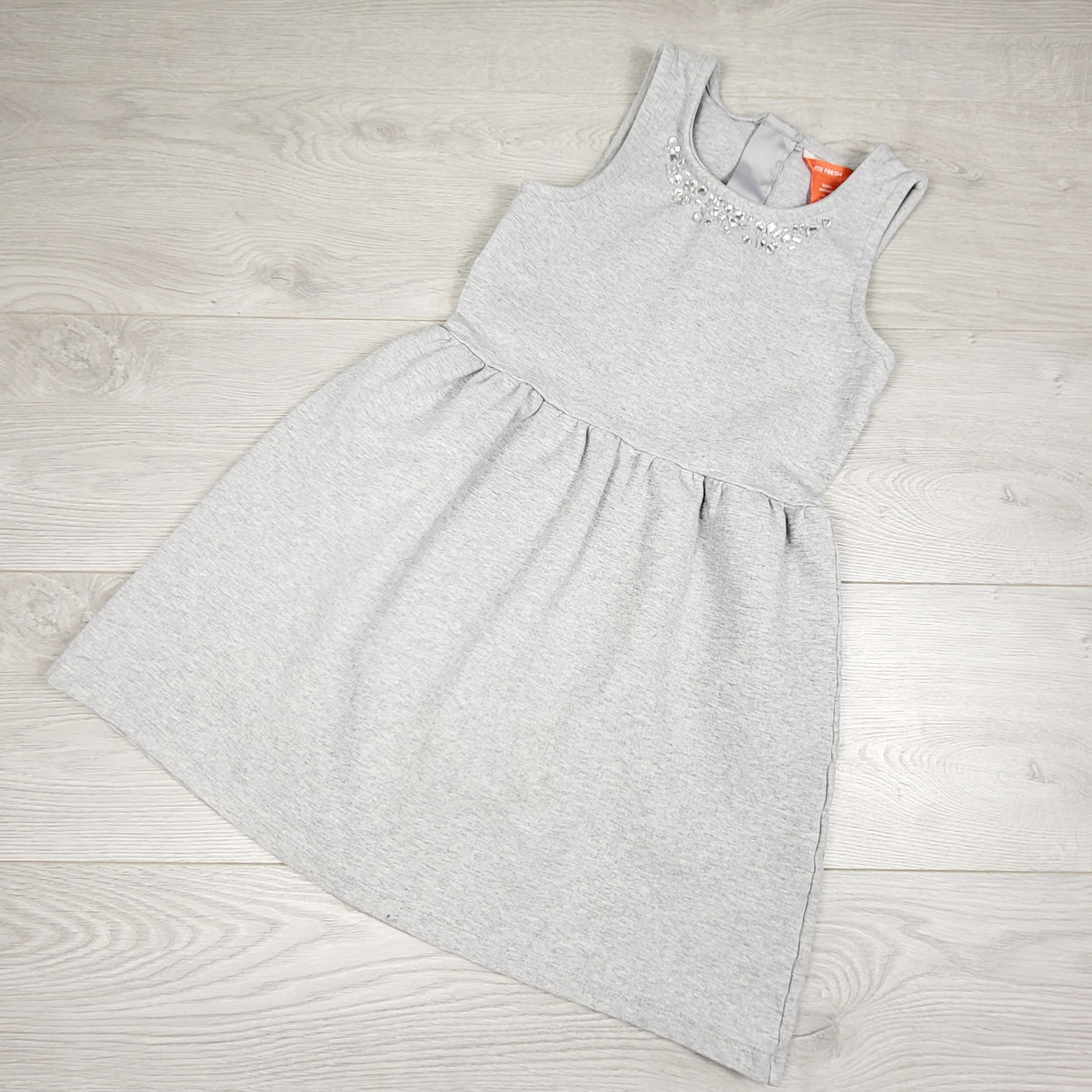 TBRG1- Joe grey sleeveless bejeweled sweatshirt dress. Size 7/8