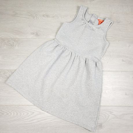 TBRG1- Joe grey sleeveless bejeweled sweatshirt dress. Size 7/8