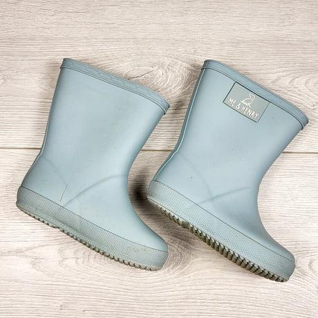AROS1 - Me and Henry blue rain boots. Size 6