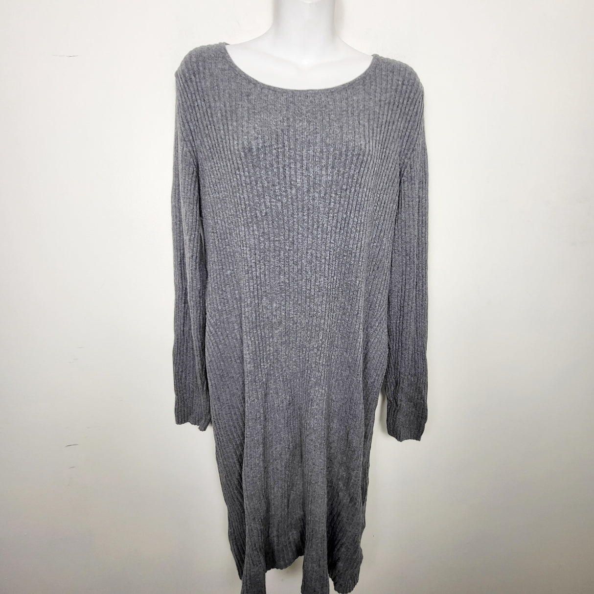 RELL1 - Gap grey rib knit maternity sweater dress. Size large