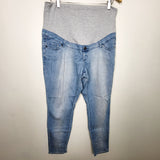 RELL1 - Thyme Maternity distressed maternity jeans. Size large