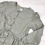 MGHN1 - Child of Mine green polka dot dress. Size 3T