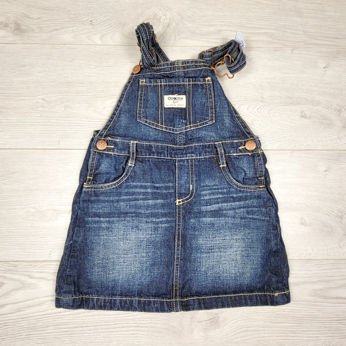 KCHV2 - Oshkosh denim bib dress. Size 5T