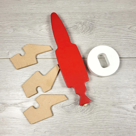 ARDT1 - Manny and Simon wooden rocket ship toy