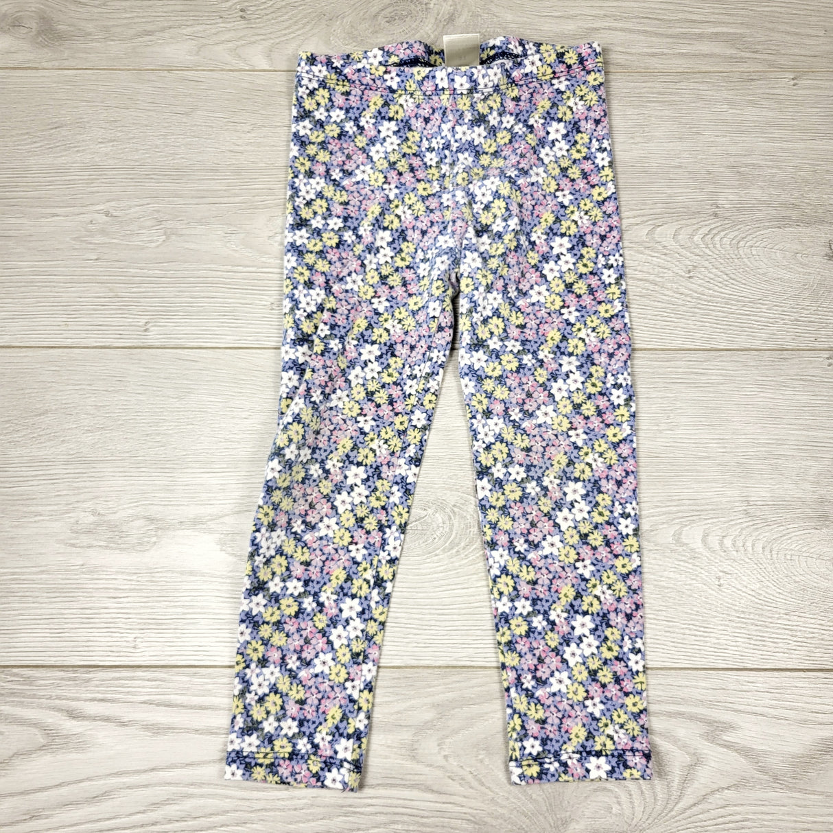 KCHV3 - Oshkosh blue floral print leggings. Size 3T