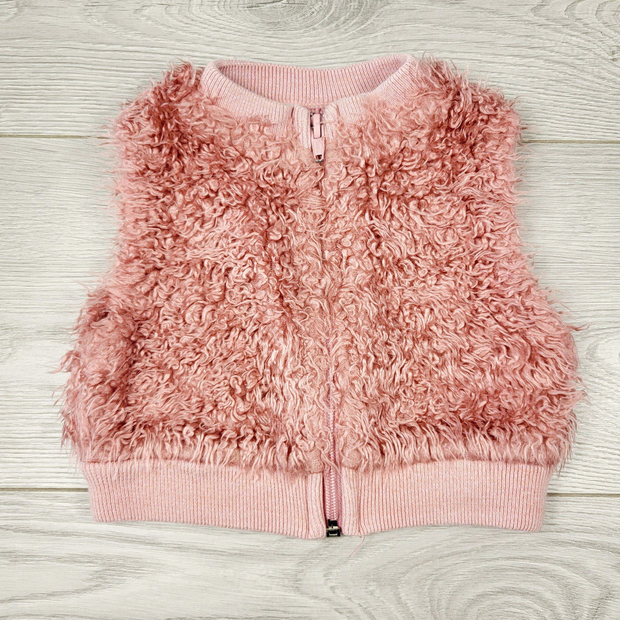 RBEN1 - Vintage Vanille & Chocolat faux fur vest. Sizes like 6 months