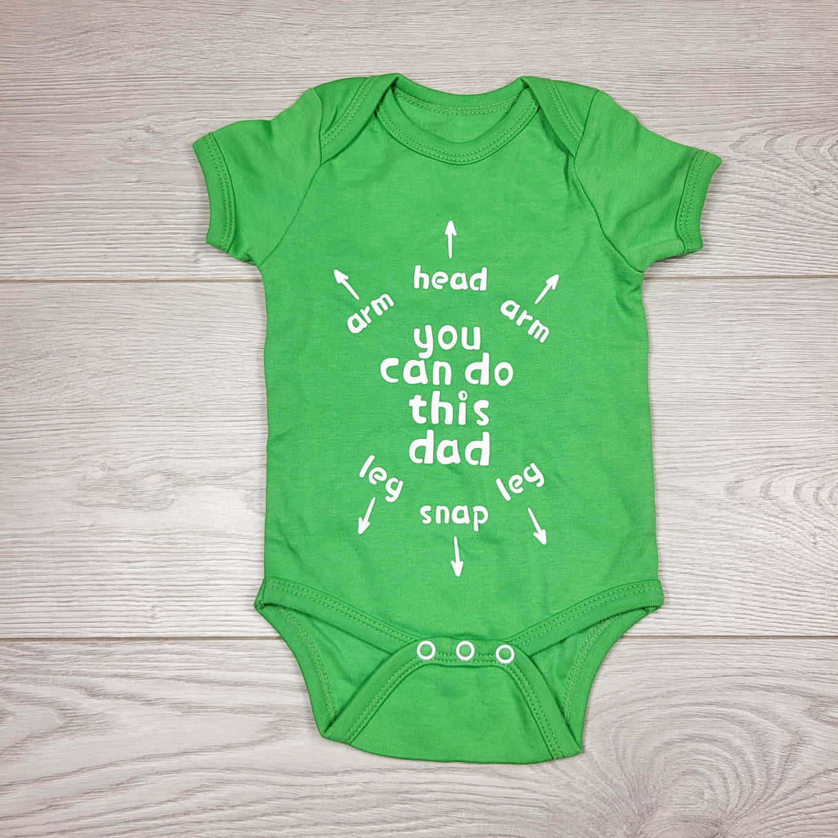 SAFW1 - Green "You Can Do This Dad" bodysuit. Size 0-3 months