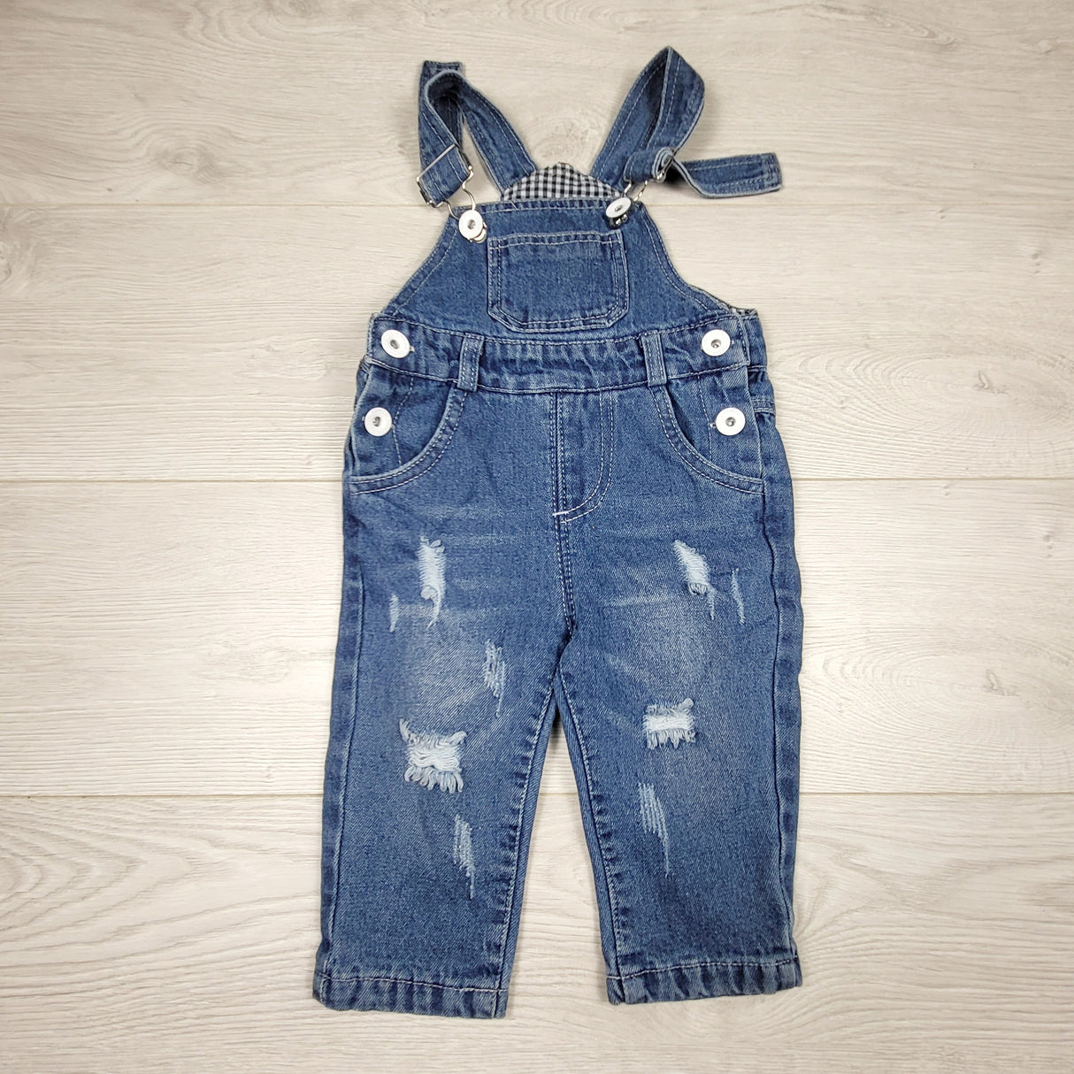 SAFW1 - Kidscool Space distressed overalls. Size 12 months