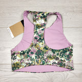 SAFW11 - NEW - North Face purple patterned tanklette sports bra. Girls size 10