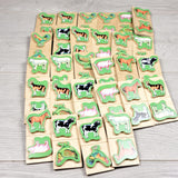 KSAL1 - Melissa and Doug Woode 3-D Farm Animals Dominoes Game