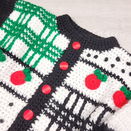 DMKY1 - Handmade cardigan sweater. Approx 2/3T