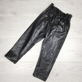 DMKY11 - Zara black faux leather pants. Size 3/4T