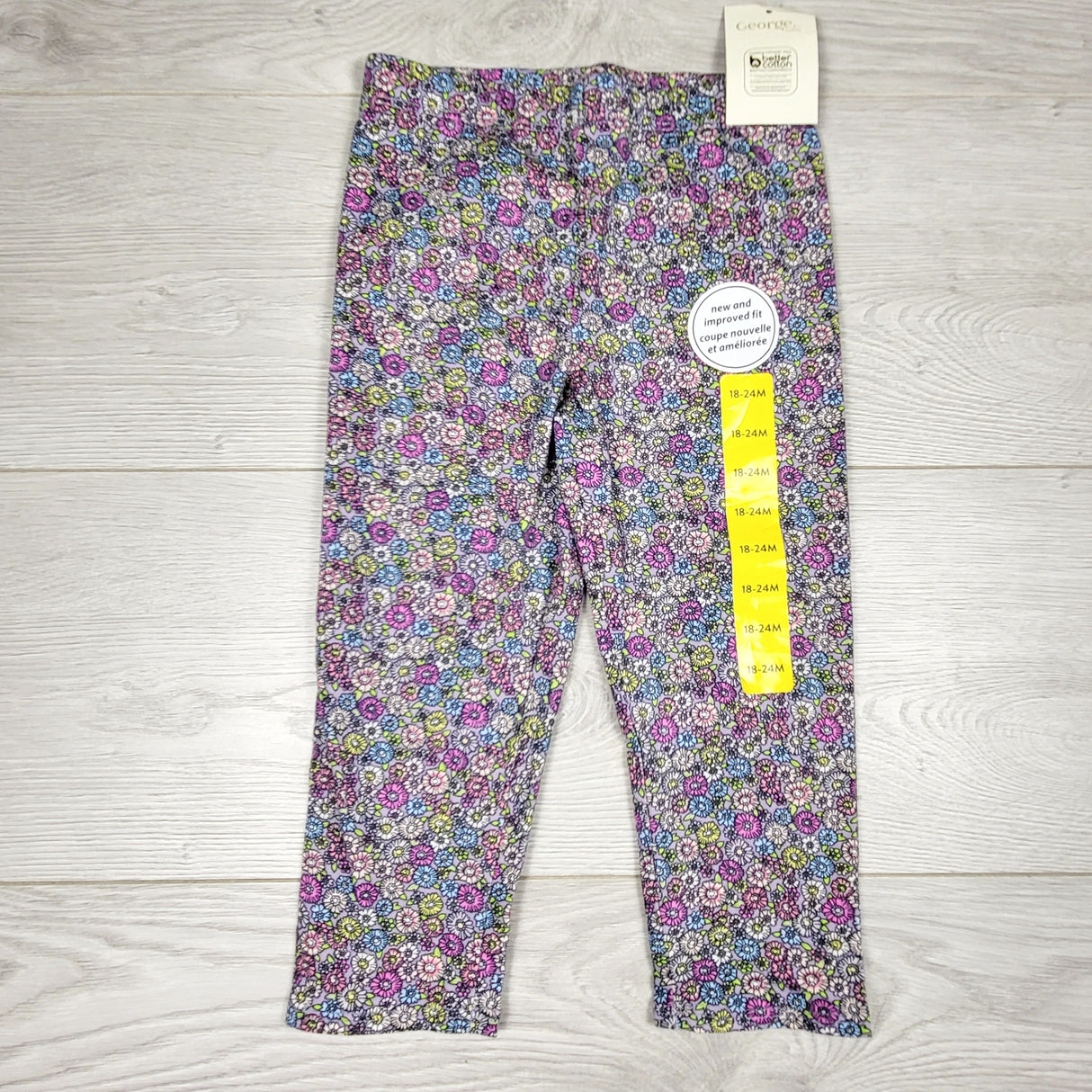 MGHN4 - NEW - George floral print leggings. Size 18-24 months