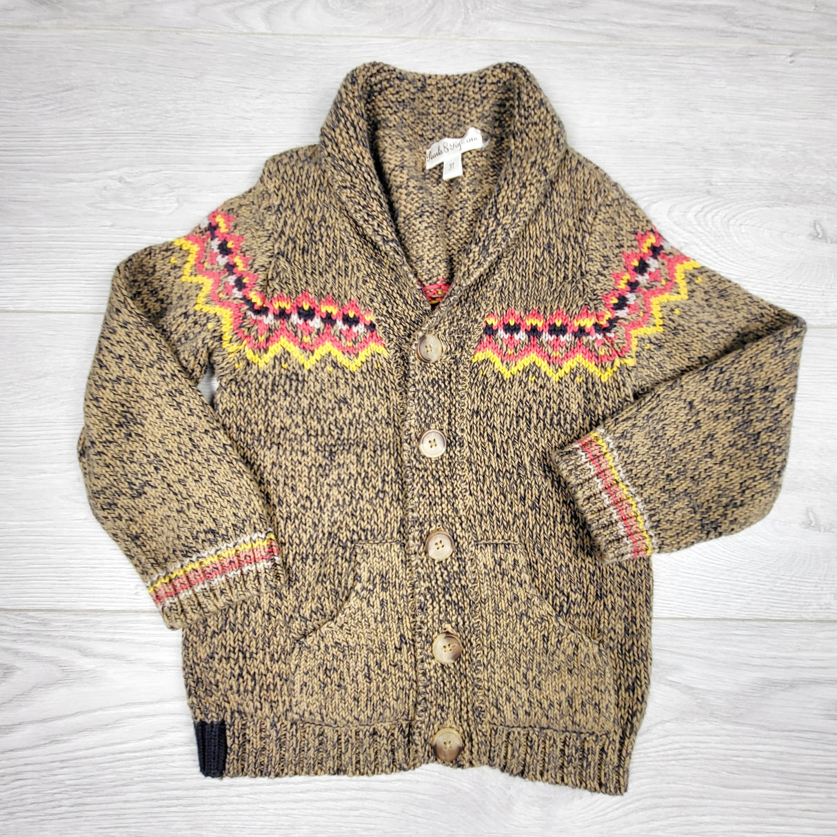 KSAL3 - Pearls and Popcorn cardigan sweater. Size 3T