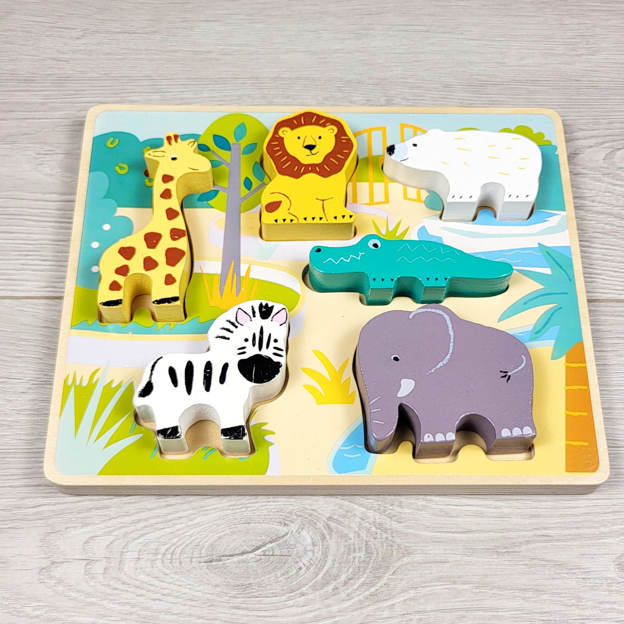 KSAL2 - Wooden chunky animal puzzle