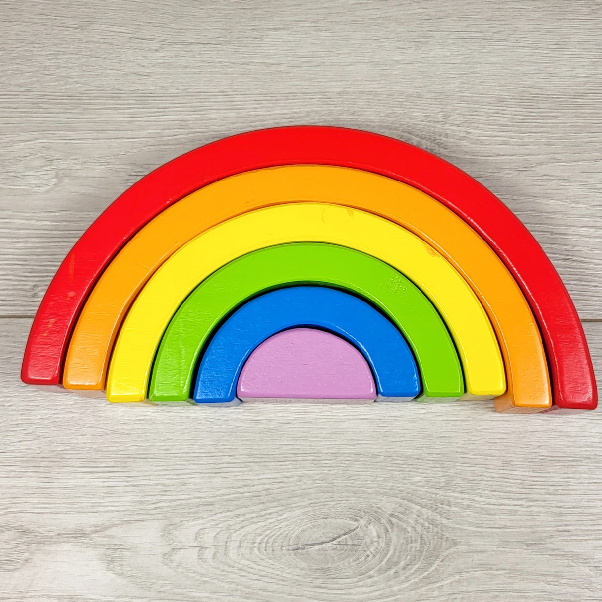 KSAL2 - Wooden Rainbow Stacking Blocks