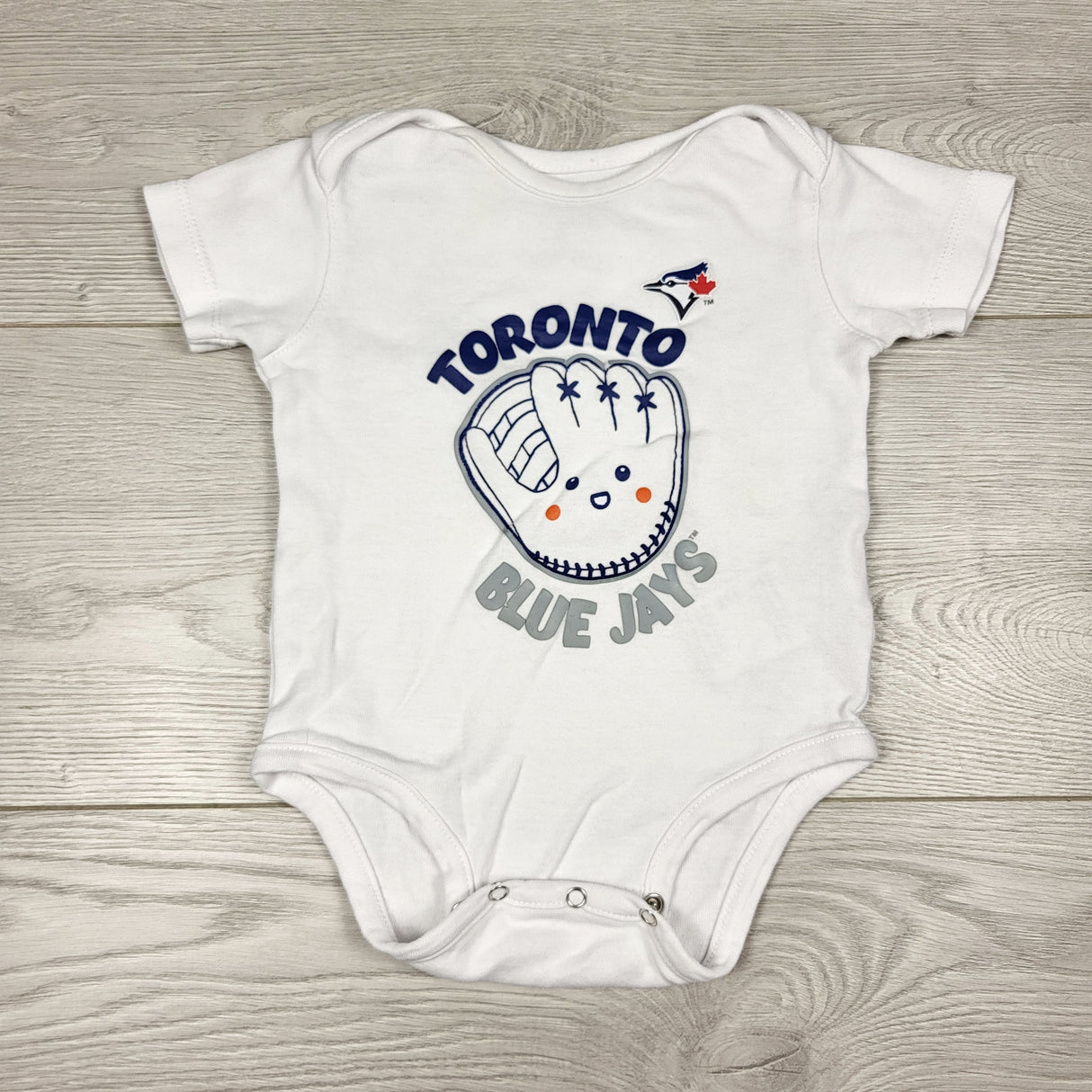 White Toronto Blue Jays bodysuit. Size 6-9 months