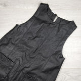 Zara black faux leather dress. Approx size 10
