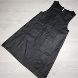 Zara black faux leather dress. Approx size 10