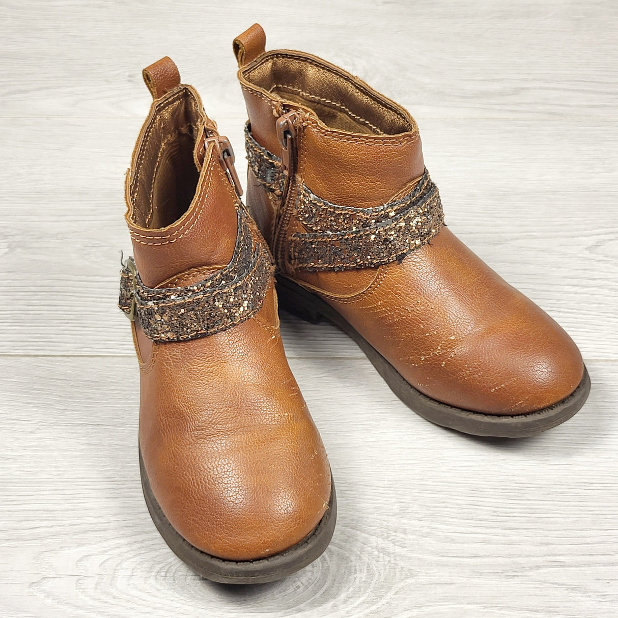 Carters tan boots with sparkles. Size 10
