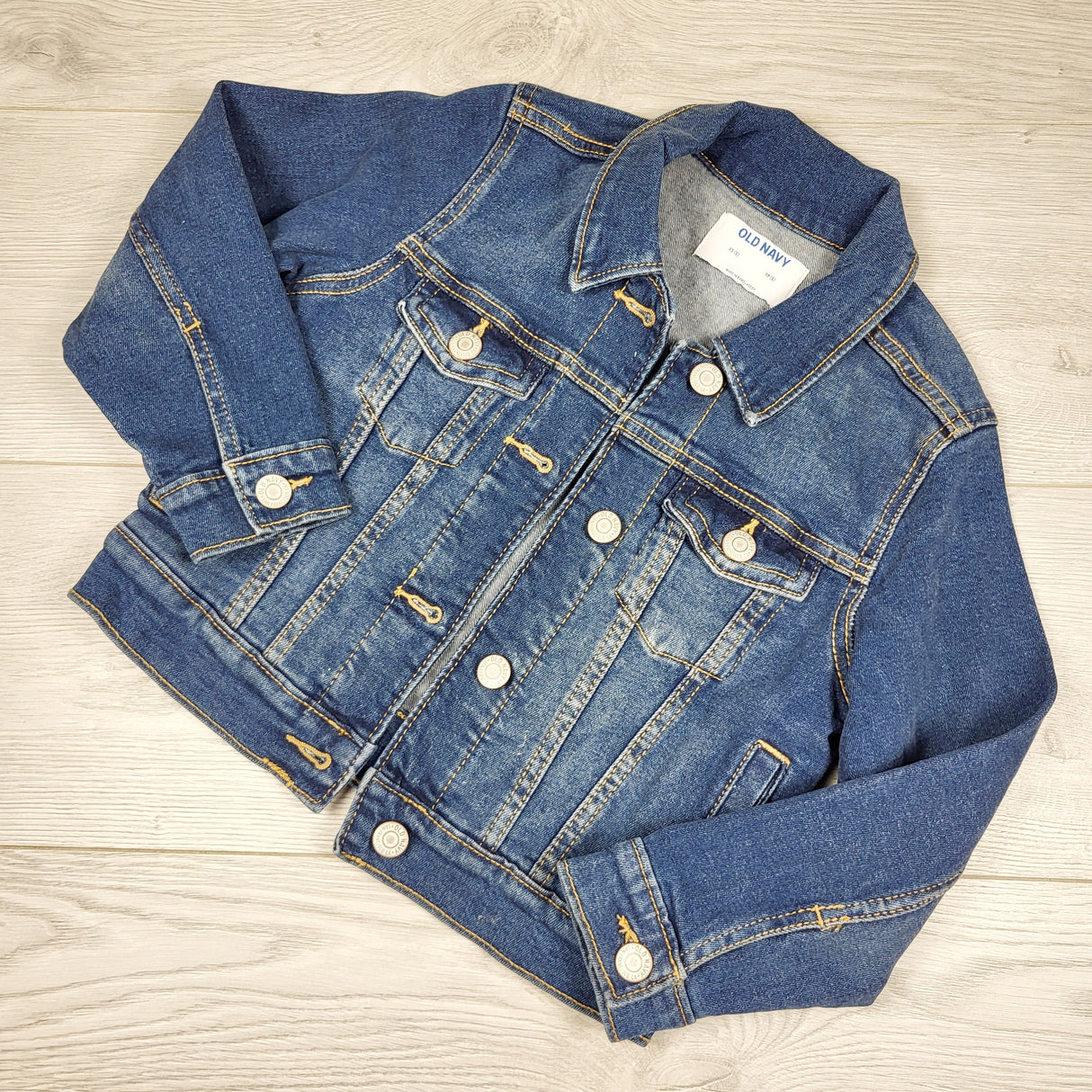 Old Navy distressed jean jacket. Size 5T