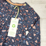 NEW - Noppies blue floral print organic cotton dress. Size 6-9 months