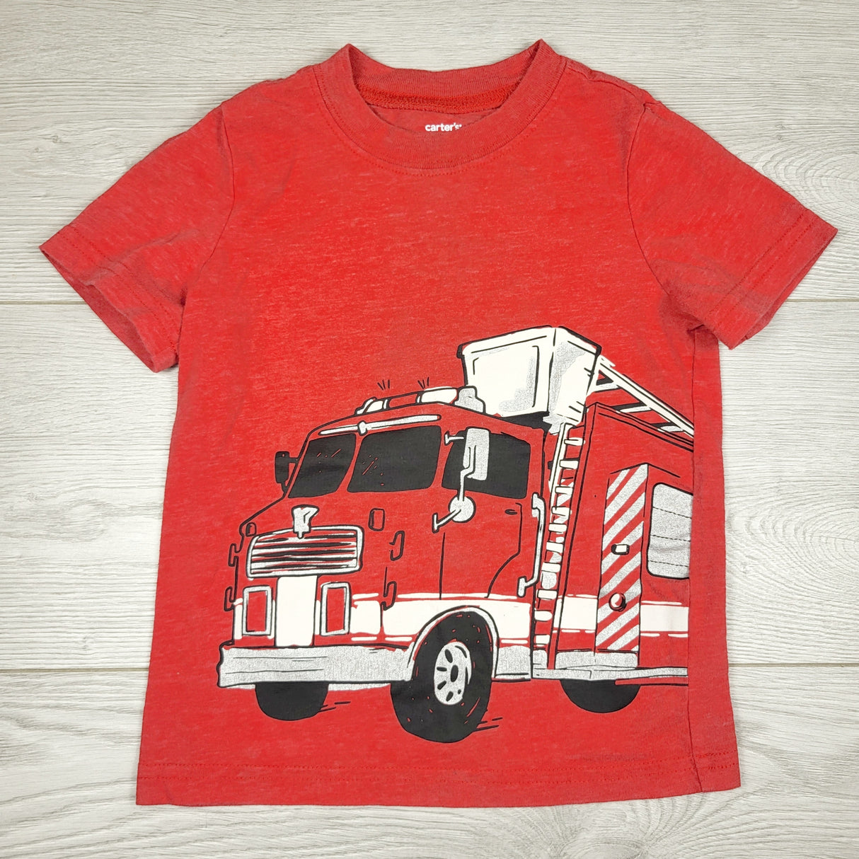 Carters red t-shirt with fire truck. Size 2T